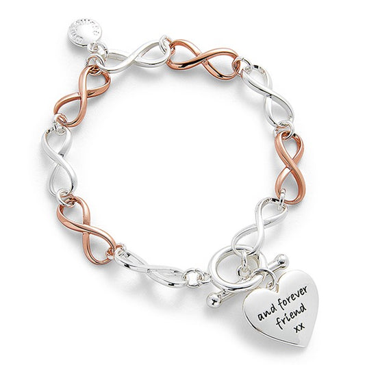Equilibrium Mum and forever friend Silver Plated Two Tone Bracelet