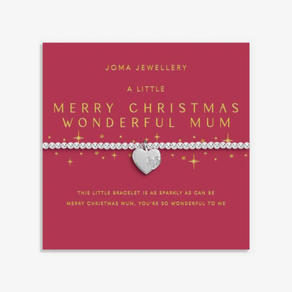 Joma Christmas A Little 'Merry Christmas Wonderful Mum' Bracelet