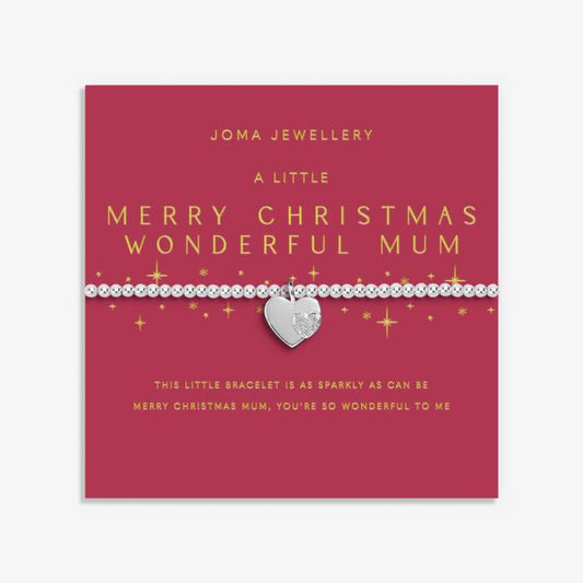 Joma Christmas A Little 'Merry Christmas Wonderful Mum' Bracelet