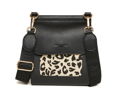 Alice Wheeler Bloomsbury Black with Light Leopard detail