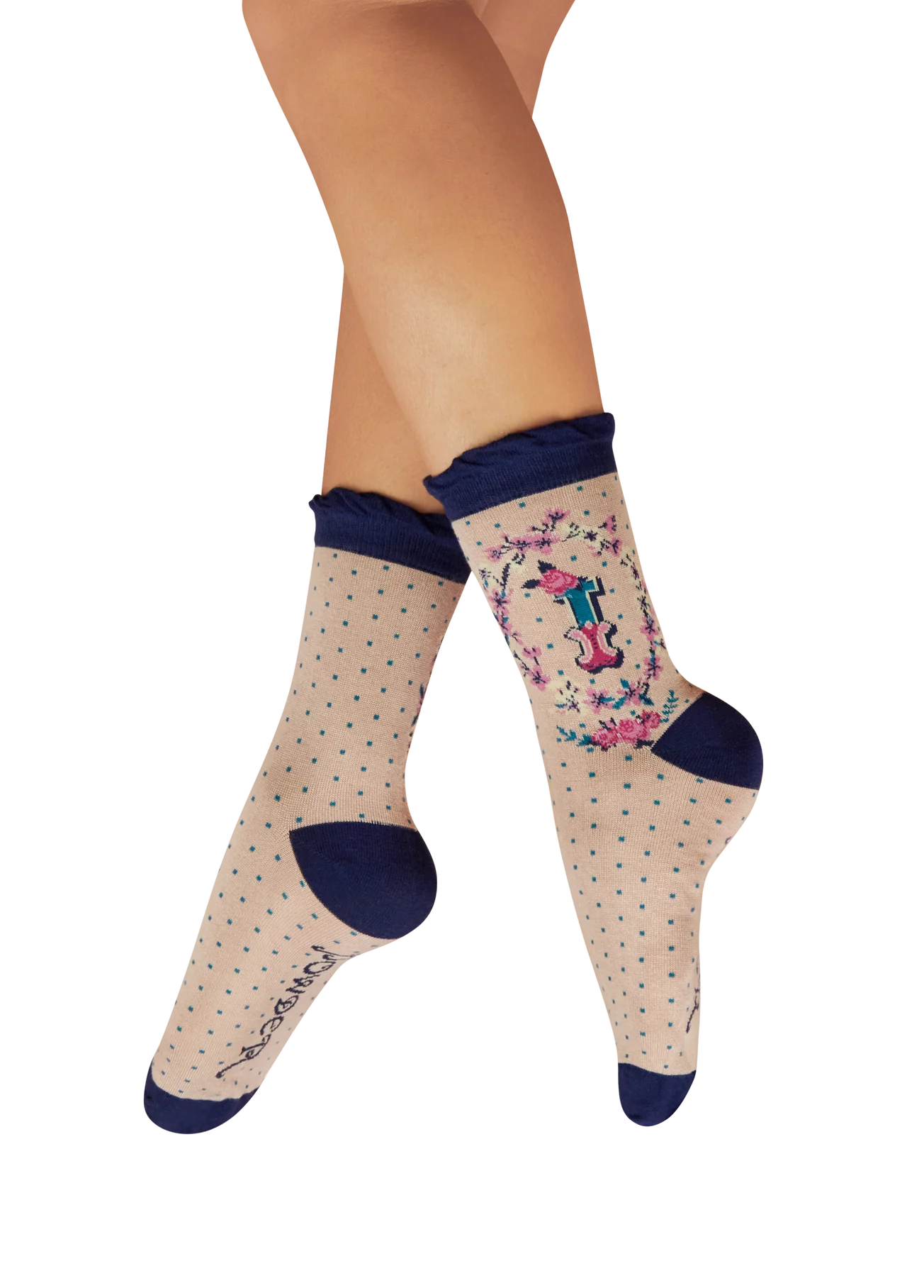 Powder Initial Socks - I