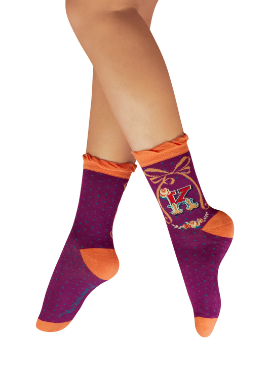 Powder Initial Socks - K