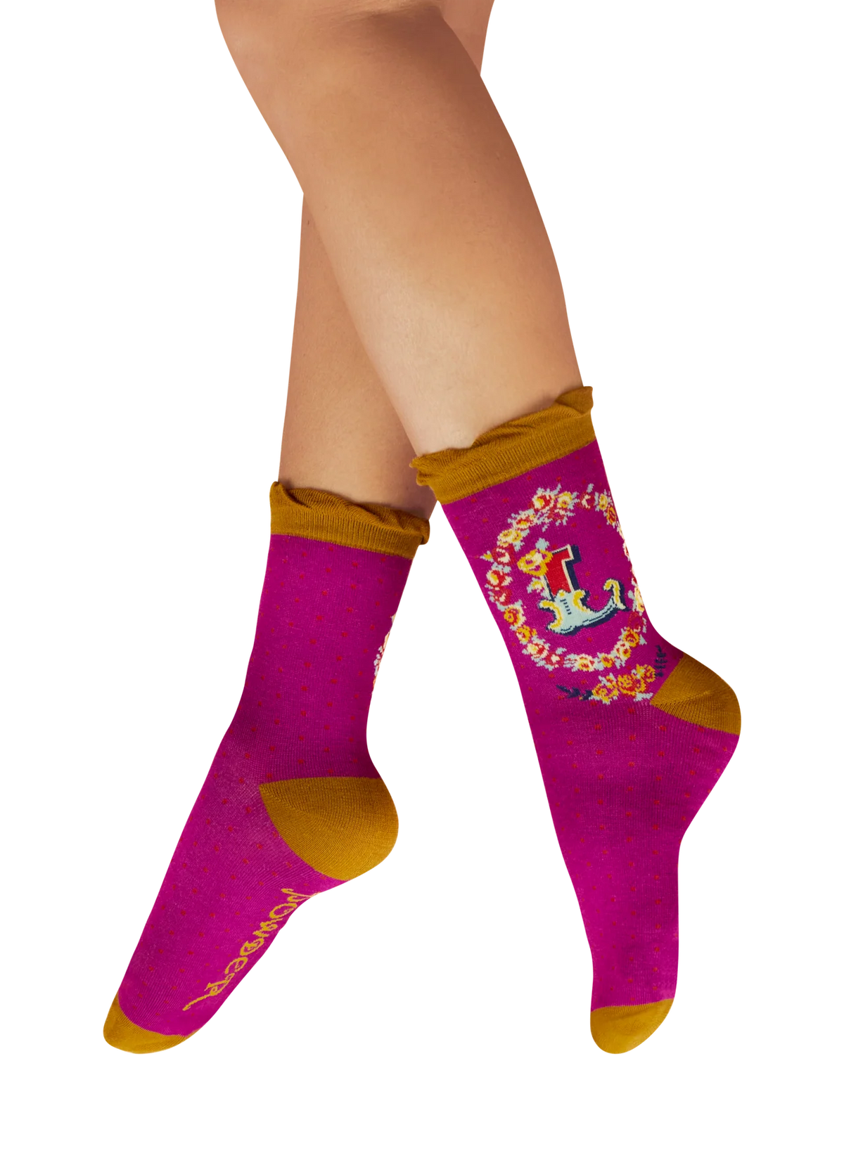Powder Initial Socks - L