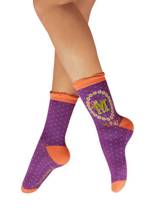 Powder Initial Socks - M
