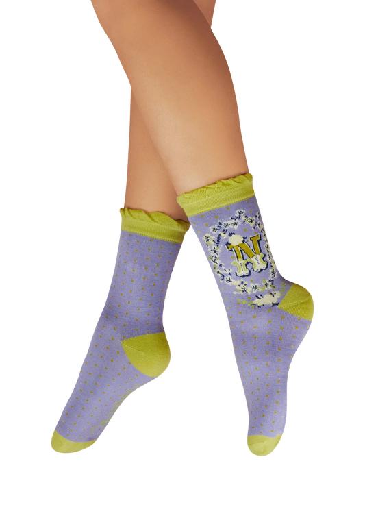 Powder Initial Socks - N