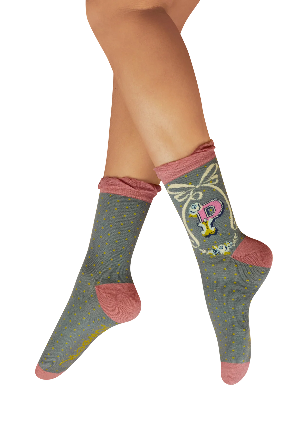 Powder Initial Socks - P