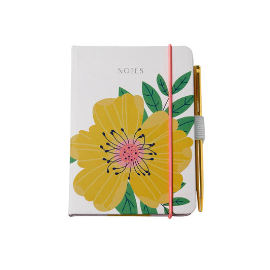 Belly Button Yellow Rose Pocket Notebook