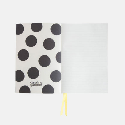 Caroline Gardner Charcoal Big Flower A5 Soft Cover Notebook