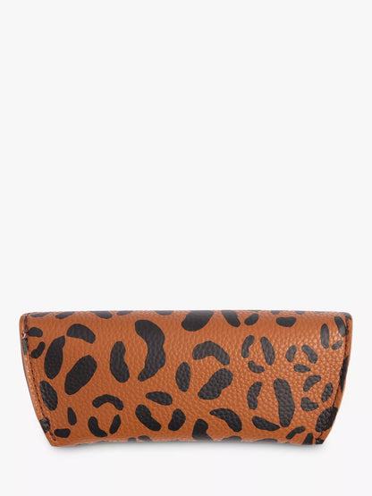Caroline Gardner Leopard Print Flap Glasses Case