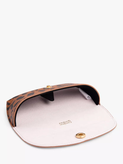 Caroline Gardner Leopard Print Flap Glasses Case