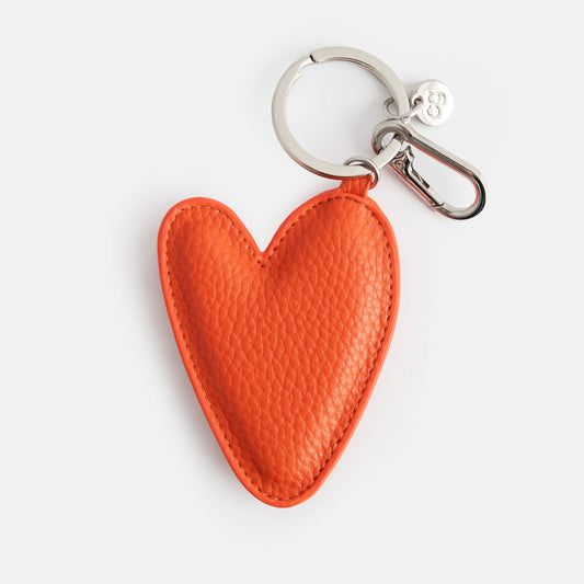 Caroline Gardner Orange Heart Bag Charm