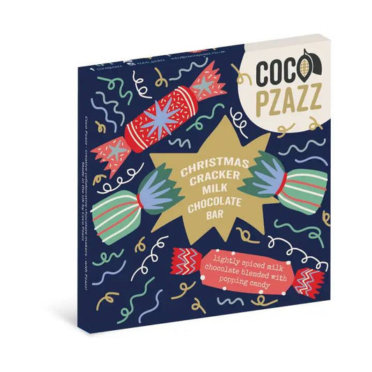 Coco Pzazz Luxury Chocolate Bar Milk Chocolate Christmas Cracker 80g
