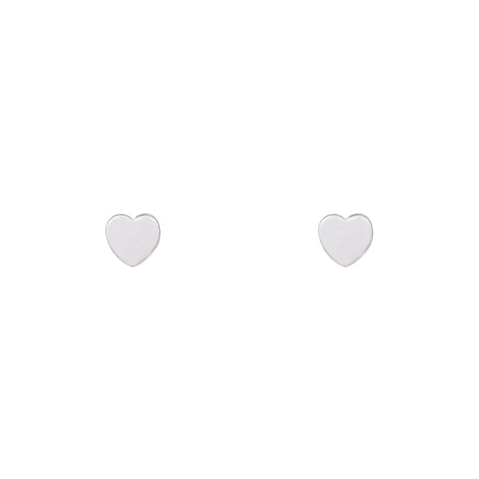 D & X Heart Stud Earrings