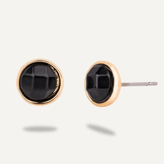 D & X Black Spinel Stud Earring