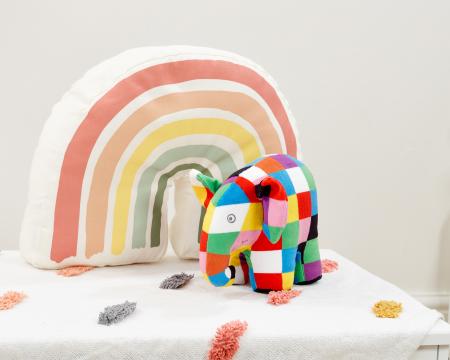 Elmer Rainbow Elephant Plush