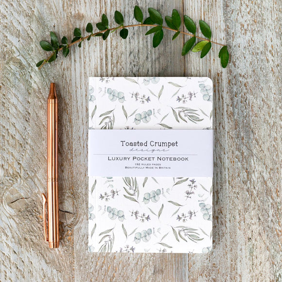 Toasted Crumpet Eucalyptus Pure A6 Lined Pocket Notebook