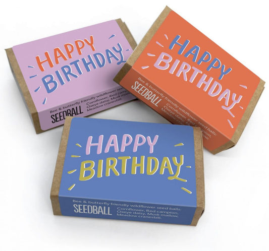 Seedball Happy Birthday Wild Flower Collection Box