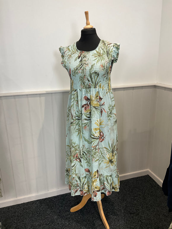 Palm Tree Print Dress