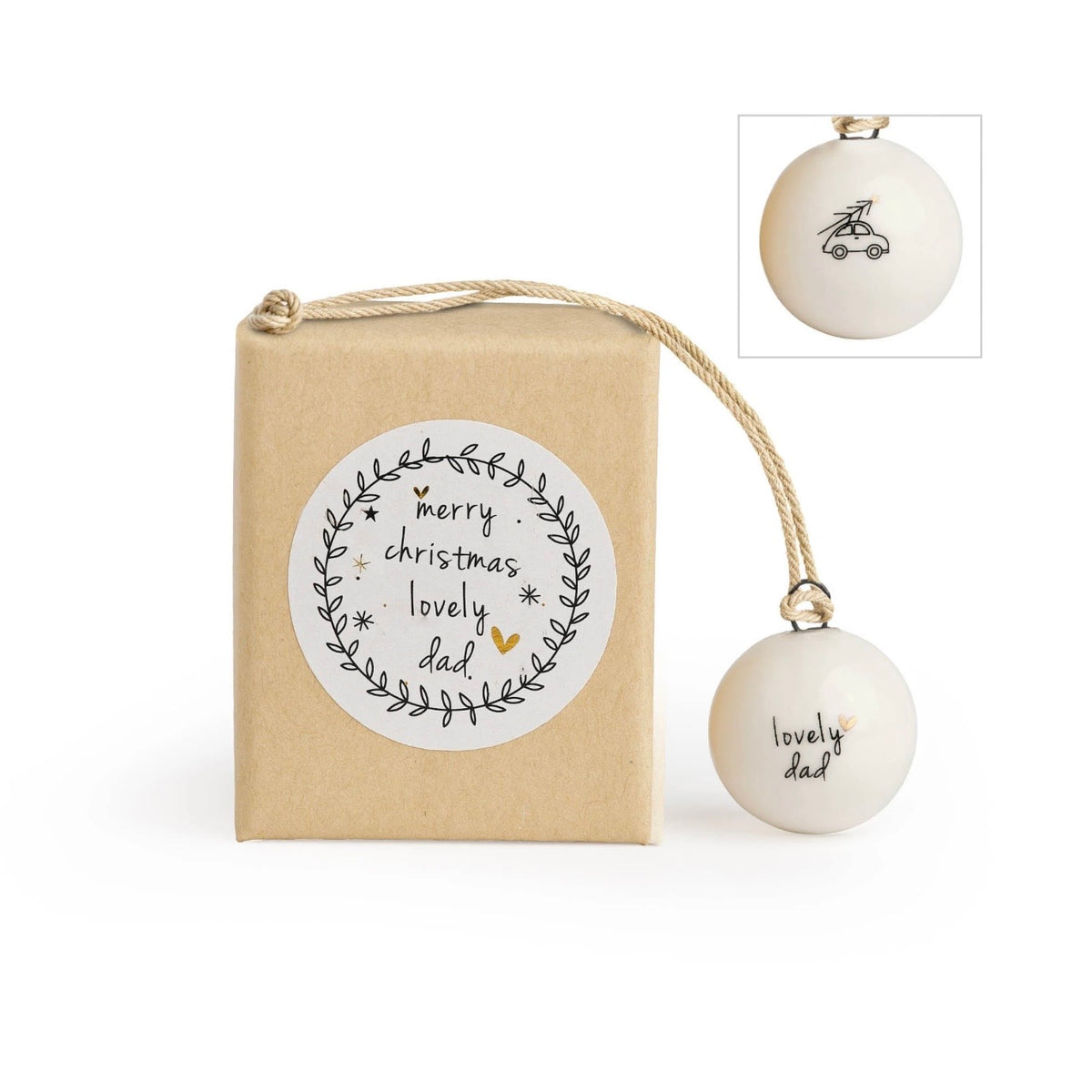 Belly Button Mini Christmas Bauble - Dad
