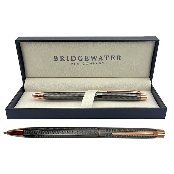 Bridgewater Lincoln Gunmetal & Rose Gold Ball Pen