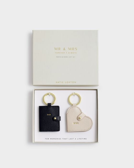 KATIE LOXTON Mr & Mrs Photo Keyring Set