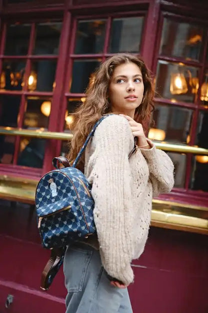 Signare Daypack/Rucksack in Monogram design with Teddy Bear Logo