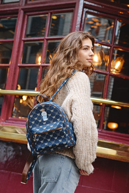 Signare Daypack/Rucksack in Monogram design with Teddy Bear Logo