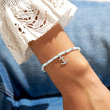 Joma Jewellery Boho Beads Anchor Bracelet in Blue & Silver Plating