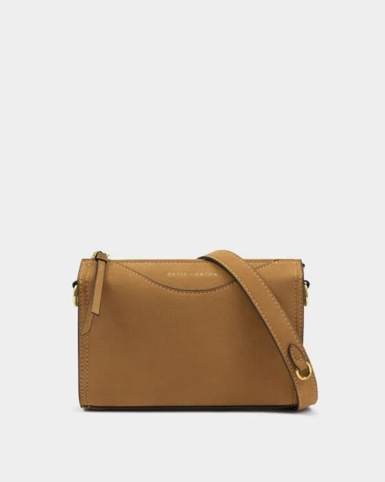 Katie Loxton Alba Caramel Faux Suede Crossbody Bag