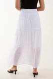 Shirring Waist Maxi Skirt