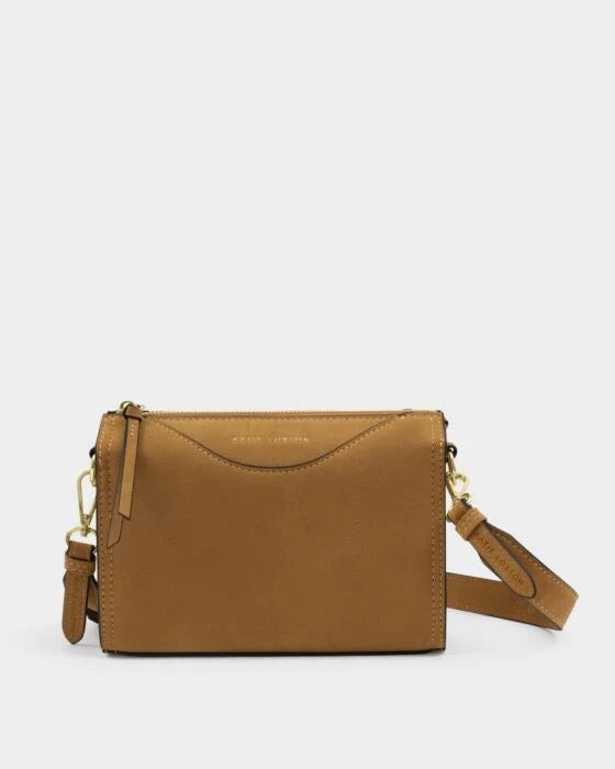 Katie Loxton Alba Caramel Faux Suede Crossbody Bag