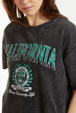 California Motif Acid Wash T-Shirt