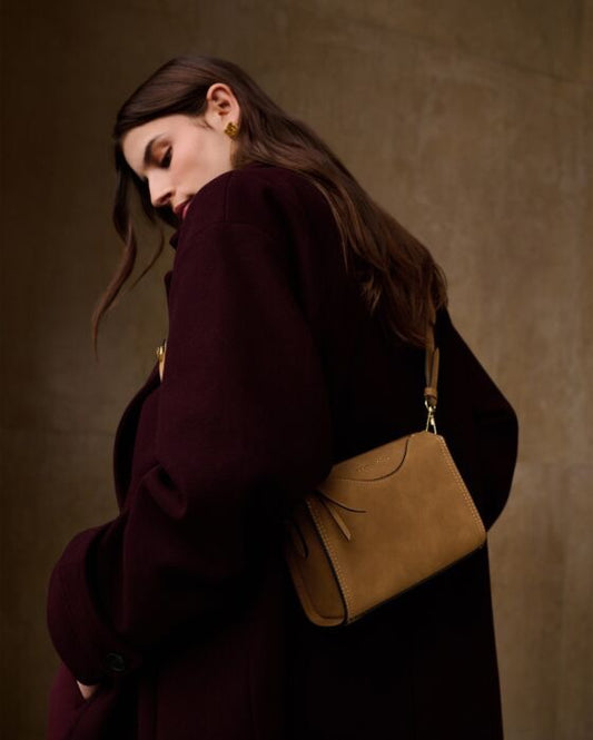 Katie Loxton Alba Caramel Faux Suede Crossbody Bag