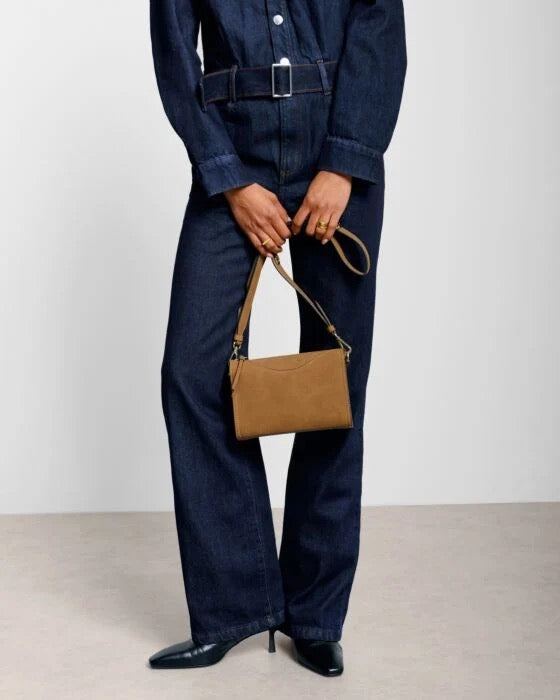 Katie Loxton Alba Caramel Faux Suede Crossbody Bag