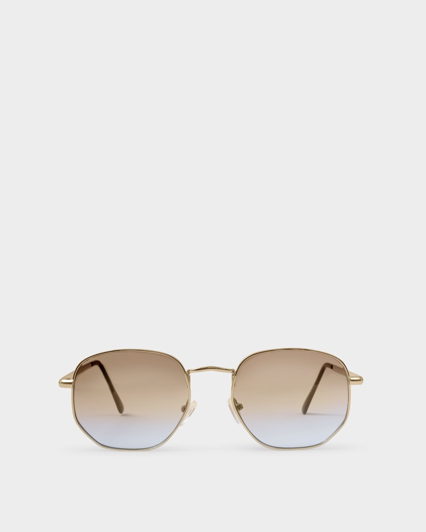 KATIE LOXTON Cali Round Square Sunglasses in Gold