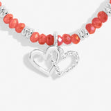 Joma Jewellery Boho Beads Double Heart Bracelet