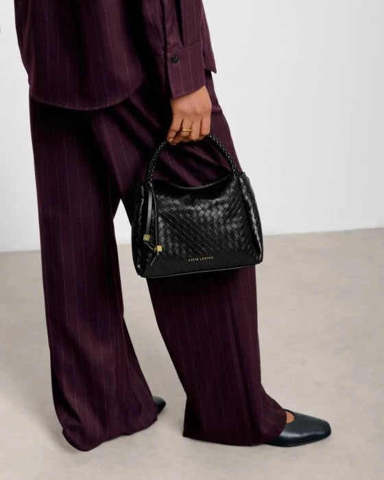 Katie Loxton Nova Top Handle Woven Bag Black