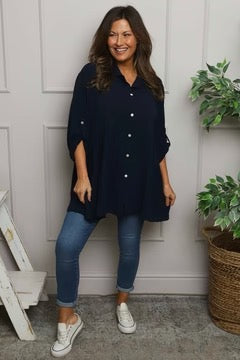 Ladies Jennifer Pleated Shirt