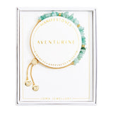 Joma Jewellery Manifestones Aventurine Bracelet in gold Plating