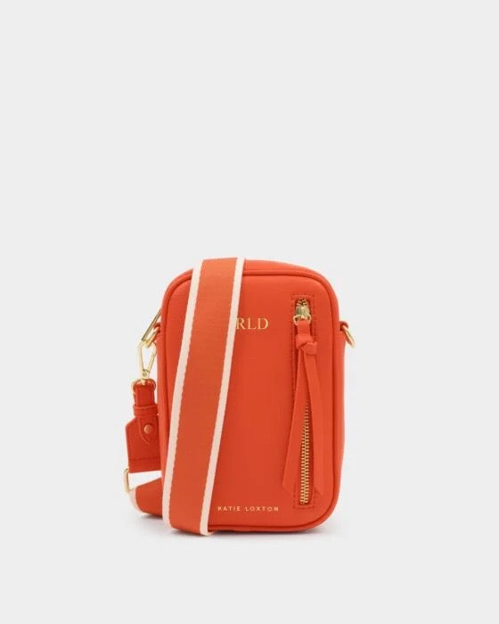 Katie Loxton Hallie Small Crossbody Bag in Deep Orange