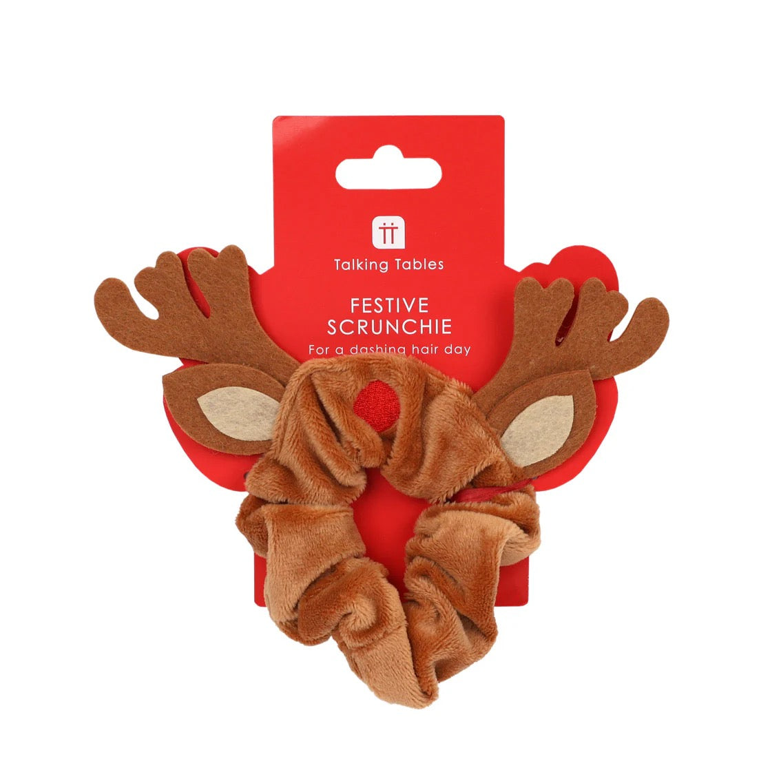 TT Brown Reindeer Hair Scrunchies Christmas