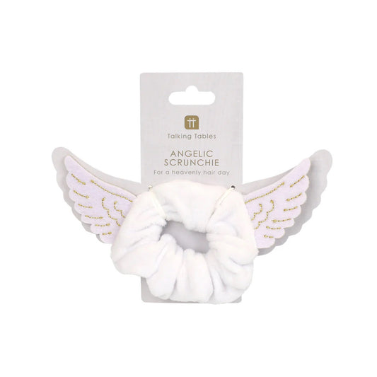 TT White Angel Hair Scrunchies Christmas