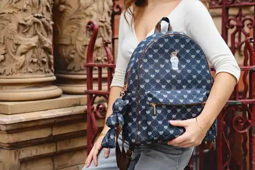 Signare Large Rucksack in Monogram Design with Teddy Bear Logo