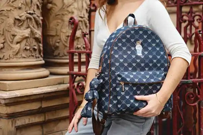 Signare Large Rucksack in Monogram Design with Teddy Bear Logo