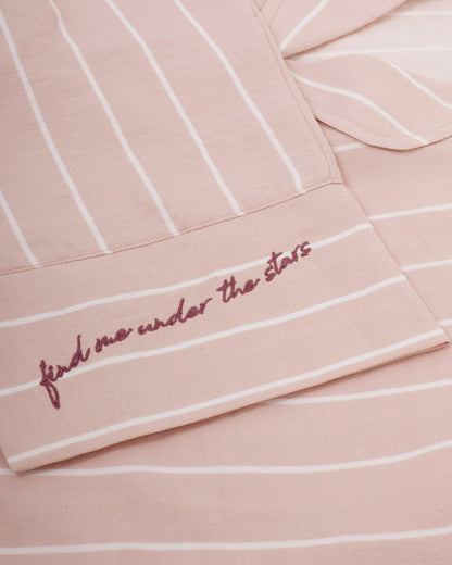 KATIE LOXTON Gift Boxed Pyjama Gift Set in Pink and White Stripe
