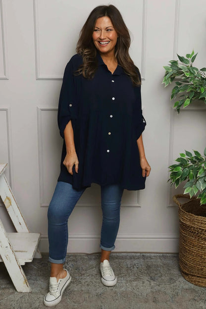 Ladies Jennifer Pleated Shirt