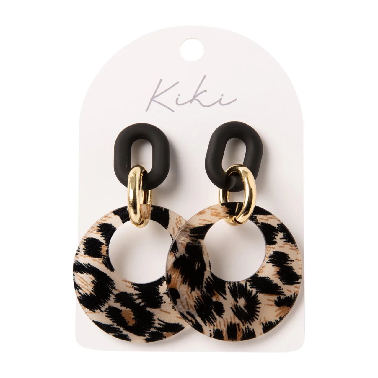 KiKi Earrings by Splosh Leopard Hoop