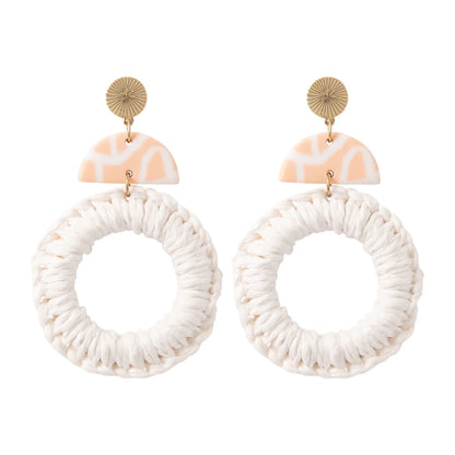 KiKi Earrings by Splosh Pink and White Hoop