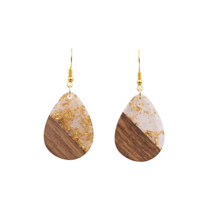 KiKi Earrings by Splosh Gold Foil Tear Drop