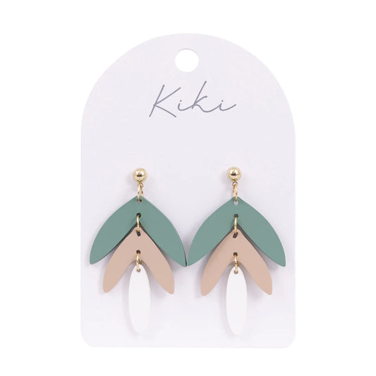 KiKi Earrings by Splosh Green Leaves